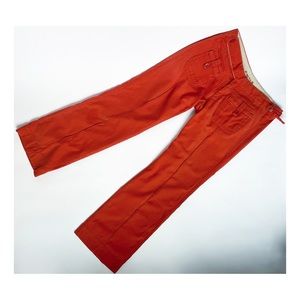 G1 Basic Goods for Anthropologie - Orange/Red Pant with Raised Front Seam